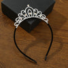 Alloy Threedimensional Rhinestone Hairband For Girls Electroplated Hair Accessories