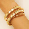 Alloy Threewire Winding Spring Collar Bracelet And Necklace Electroplating Metal Punk Hiphop Unisex