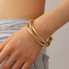 Alloy Threewire Winding Spring Collar Bracelet And Necklace Electroplating Metal Punk Hiphop Unisex