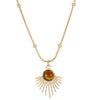 Alloy Tiger Eye Stone Geometric Retro Necklace For Women
