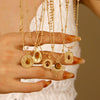 Alloy Tiger Eye Stone Geometric Retro Necklace For Women