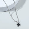 Alloy Titanium Steel Hip Hop Geometric Pendant Necklace Electroplating For Men And Women