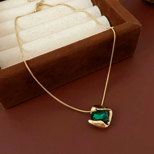Alloy Titanium Steel Square Electroplating Sophisticated Geometric Women's Earrings And Necklaces Fashion Set