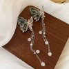 Alloy Translucent Stitching Butterfly Pearl Set Hairpin For Women