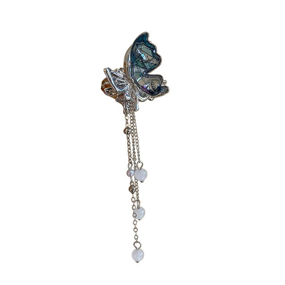 Alloy Translucent Stitching Butterfly Pearl Set Hairpin For Women
