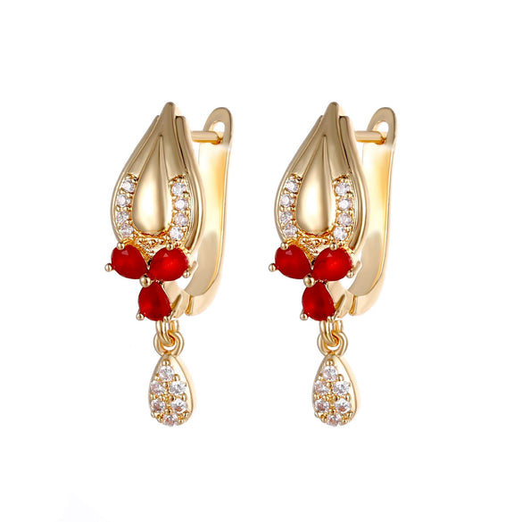 Alloy Tulip Flower Minimalist Women's Earrings Electroplated