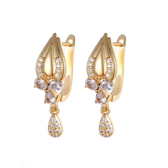 Alloy Tulip Flower Minimalist Women's Earrings Electroplated