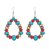 Alloy Turquoise Geometric Women's Luxury Long Earrings