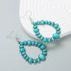 Alloy Turquoise Geometric Women's Luxury Long Earrings