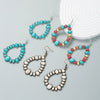Alloy Turquoise Geometric Women's Luxury Long Earrings