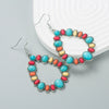 Alloy Turquoise Geometric Women's Luxury Long Earrings