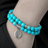 Alloy Turquoise Handmade Geometry Unisex Bracelet