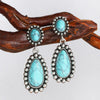 Alloy Turquoise Vintage Pearshaped Electroplated Geometric Women's Earrings