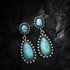 Alloy Turquoise Vintage Pearshaped Electroplated Geometric Women's Earrings
