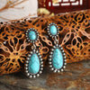Alloy Turquoise Vintage Pearshaped Electroplated Geometric Women's Earrings