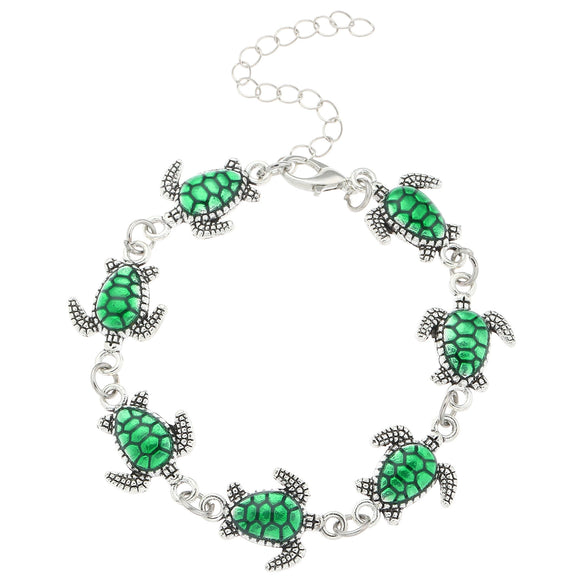 Alloy Turtle Handmade Unisex Vintage Jewelry Bracelet With Animal Zodiac Pattern And Electroplating