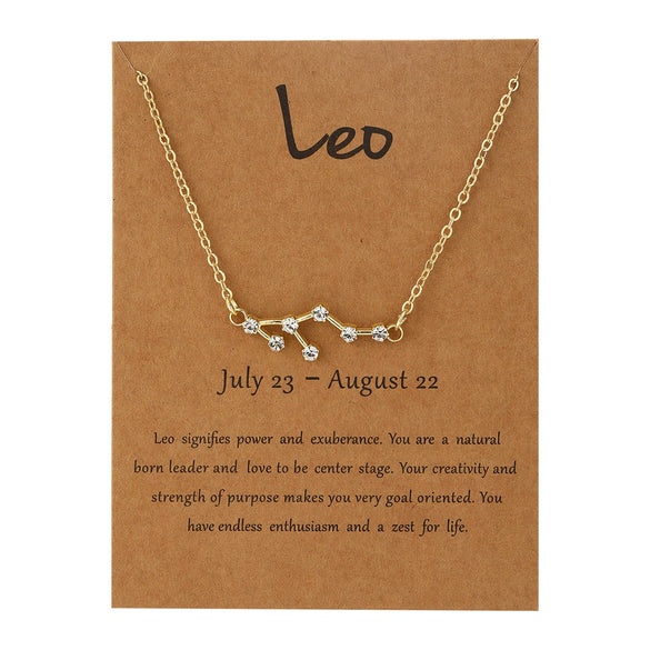 Alloy Twelve Constellations Star Pendant Necklace