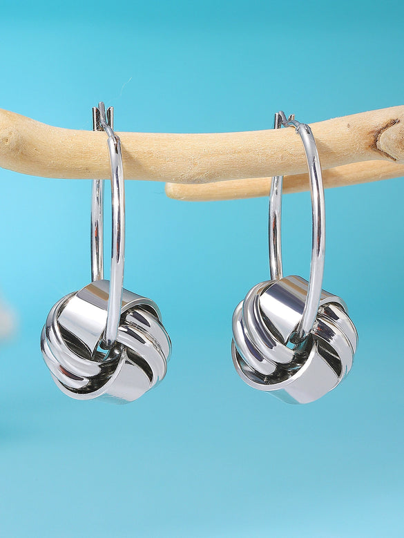 Alloy Twist Geometric Women's Jewelry Set With Electroplating Necklace Earrings Ring
