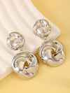 Alloy Twist Geometric Women's Jewelry Set With Electroplating Necklace Earrings Ring