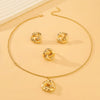Alloy Twist Geometric Women's Jewelry Set With Electroplating Necklace Earrings Ring