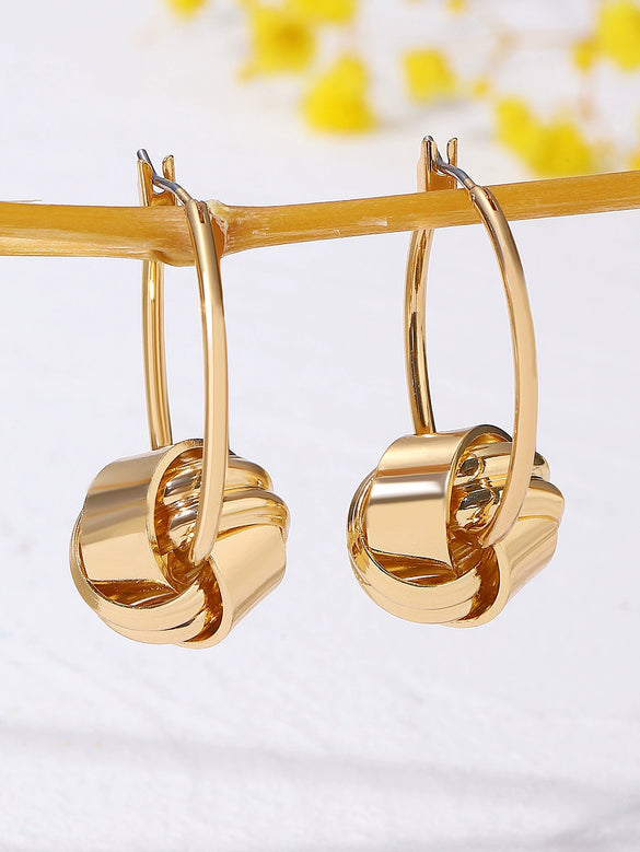 Alloy Twist Geometric Women's Jewelry Set With Electroplating Necklace Earrings Ring