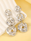 Alloy Twist Geometric Women's Jewelry Set With Electroplating Necklace Earrings Ring