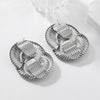 Alloy Twisted Corrugated Geometric Electroplated Ladies Earrings