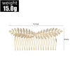 Alloy Two Leaf Insert Hair Comb For Women With Electroplating Design