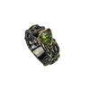 Alloy Twocolor Triangle Zircon Ring Electroplated Fashion Geometric Style Unisex