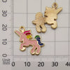 Alloy Unicorn Dripping Oil Diy Handmade Jewelry Accessories Pendant Earrings Necklace Keychain