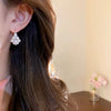 Alloy Ushaped Electroplated Little Fresh Style Pearl Earrings For Women