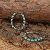 Alloy Ushaped Geometric Retro Western Style Turquoise Earrings Electroplated For Women