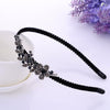 Alloy Velvet Nonslip Crystal Retro Bow Headband With Rhinestones For Women Electroplated Hair Accessories