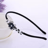 Alloy Velvet Nonslip Crystal Retro Bow Headband With Rhinestones For Women Electroplated Hair Accessories