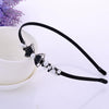 Alloy Velvet Nonslip Crystal Retro Bow Headband With Rhinestones For Women Electroplated Hair Accessories