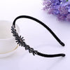 Alloy Velvet Nonslip Crystal Retro Bow Headband With Rhinestones For Women Electroplated Hair Accessories