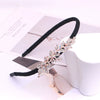 Alloy Velvet Rhinestone Headband Bow Handmade Hair Accessories For Women