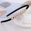 Alloy Velvet Rhinestone Headband Bow Handmade Hair Accessories For Women