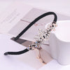 Alloy Velvet Rhinestone Headband Bow Handmade Hair Accessories For Women