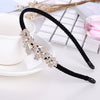 Alloy Velvet Rhinestone Headband Bow Handmade Hair Accessories For Women