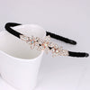 Alloy Velvet Rhinestone Headband Bow Handmade Hair Accessories For Women