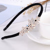 Alloy Velvet Rhinestone Headband Bow Handmade Hair Accessories For Women