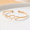 Alloy Vintage Exaggerated Personality Tapping Pattern Love Flower Pattern Horus Eye Opening Bracelet Electroplated