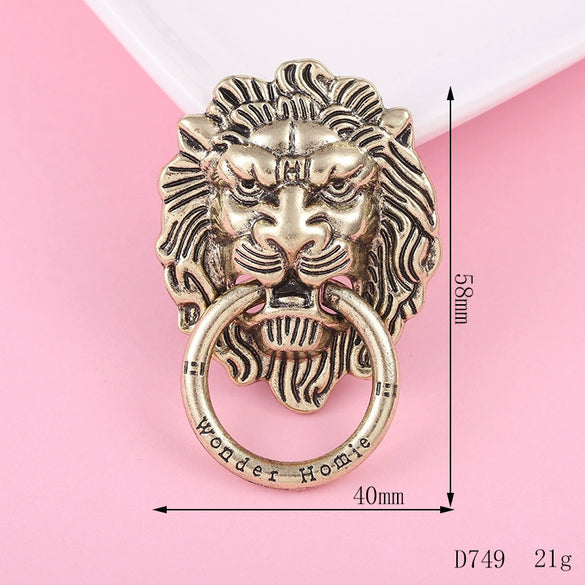 Alloy Vintage Lion Head Leopard Head Elephant Diy Handmade Electroplated Material