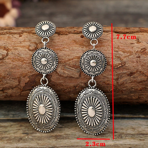 Alloy Vintage Pumpkin Pattern Earrings With Electroplating