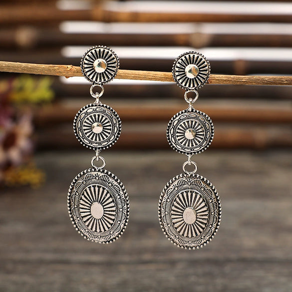 Alloy Vintage Pumpkin Pattern Earrings With Electroplating