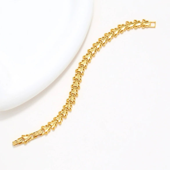 Alloy Vintage Reverse Mold Gold Plated Electroplated Women's Bracelet