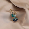 Alloy Violin Shaped Brooch For Women With Electroplating And Minimalist Style