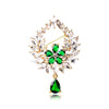 Alloy Water Drop Tassel Hollow Flower Brooch With Electroplating For Women