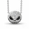 Alloy Water Wave Chain Diamond Skull Devil Fashion Creative Women's Earring Necklace